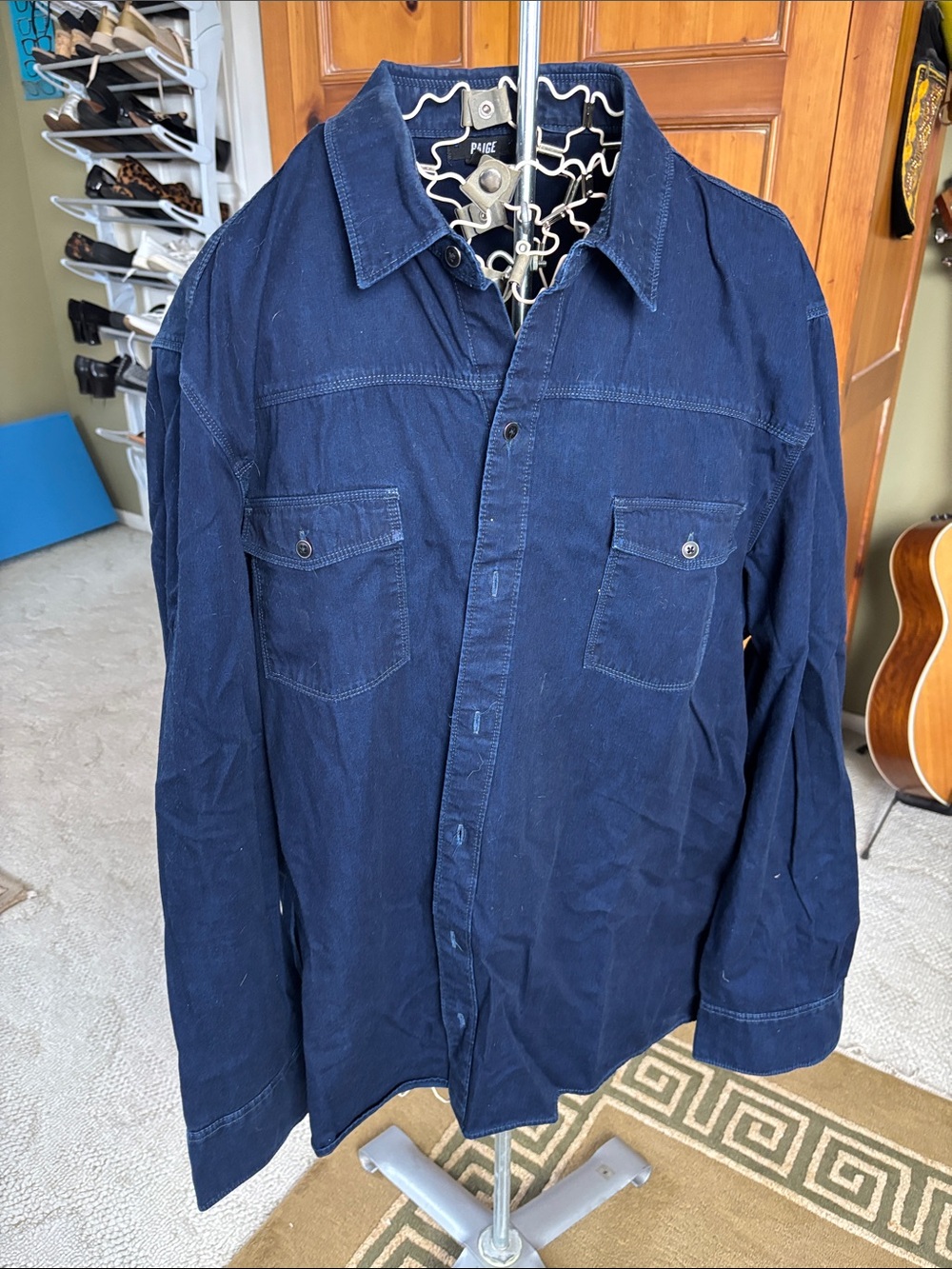 PAIGE Dark Blue Casual Shirt